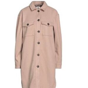 NWT Women's Tan Button-Up Coat Italian Jacket